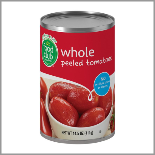 Food Club Whole Peeled Tomatoes 14.5oz