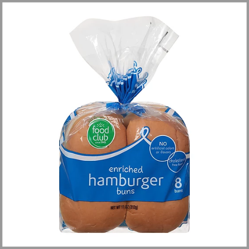 Food Club Hamburger Buns 8pk