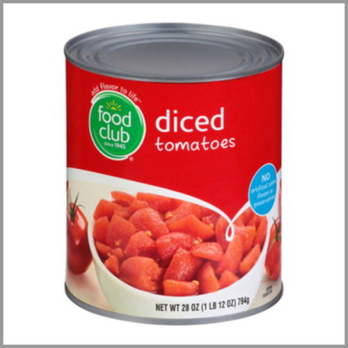 Food Club Tomatoes Diced 28oz