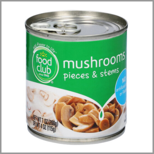 Food Club Mushrooms Pieces and Stems 4oz