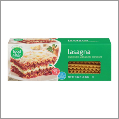 Food Club Oven Ready Lasagna Noodles 12oz