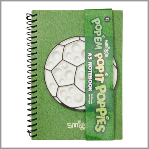 Smiggle Popem Popit Poppies A5 Character Notebook Green 1ea