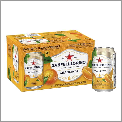 San Pellegrino Italian Sparkling Drinks Aranciata 6pk