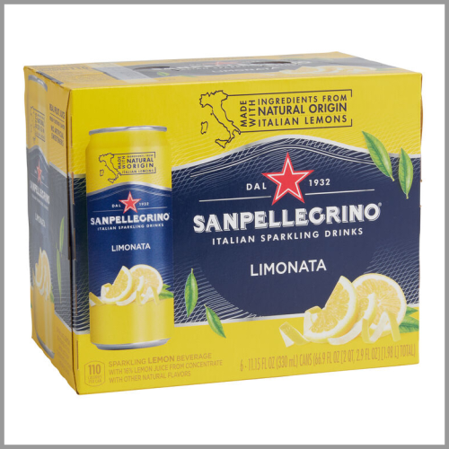 San Pellegrino Italian Sparkling Drinks Limonata 6pk