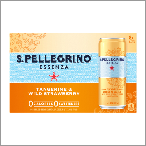 San Pellegrino Italian Sparkling Drinks Tangerine Wild Strawberry 8pk