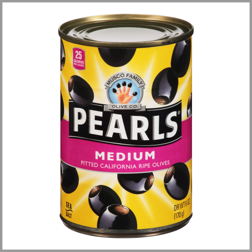 Pearls Olives Black Pitted Ripe Medium 6oz