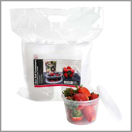 Chef Craft Plastic Deli Containers 16oz 24pk