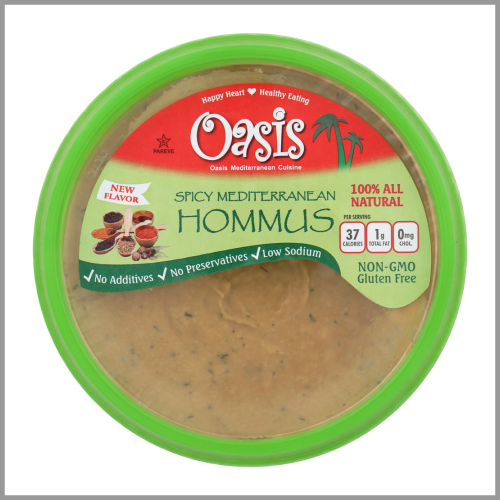 Oasis Hommus Spicy Mediterranean 10oz