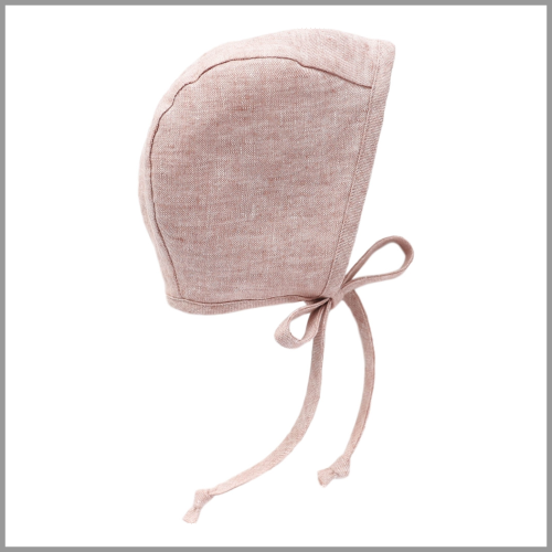 Briar Linen Bonnet Blush 3-6mos