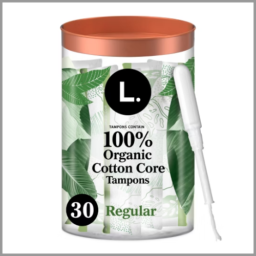 L Organic Tampons Cotton Full Size Regular 30pk