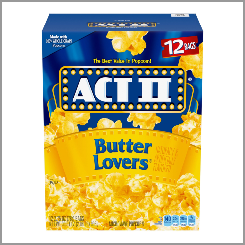 Act II Butter Lovers Microwave Popcorn 2.75oz 12ct