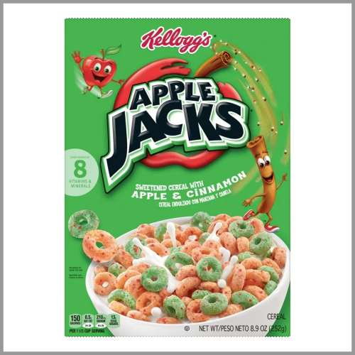 Kelloggs Cereal Apple Jacks 8.9oz