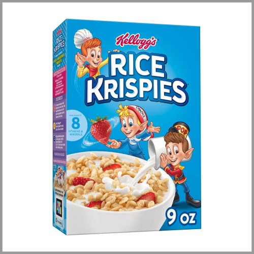 Kelloggs Cereal Rice Krispies 9oz