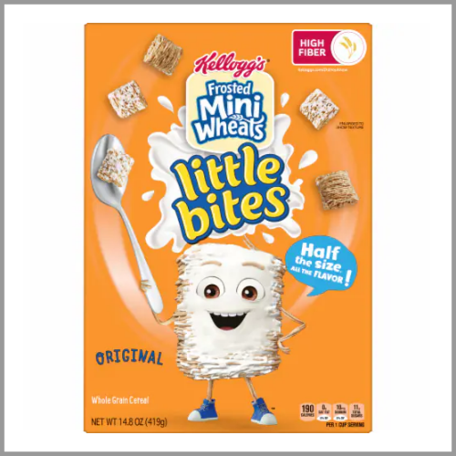 Kelloggs Cereal Frosted Mini Wheats Little Bites 14.8oz