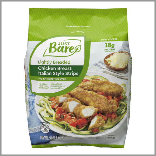 Just Bare Lightly Breaded Chicken Breast Italian Style Strips 1.5lb