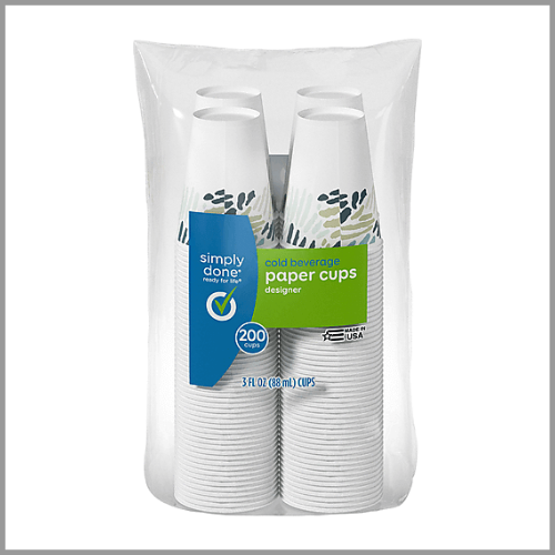 Simply Done Cold Beverage Paper Cups Designer 3oz 200ct