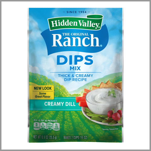 Hidden Valley Dip Mix Ranch Creamy Dill 0.9oz