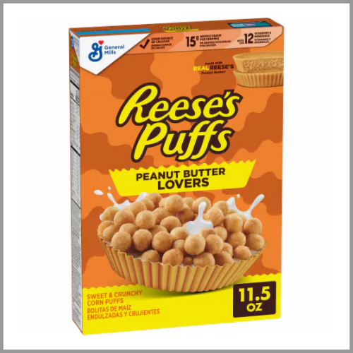 General Mills Cereal Reeses Puffs Peanut Butter Lovers 11.5oz