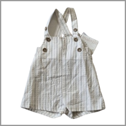 Linen Overalls Multi Stripe 18m