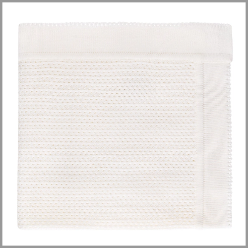 Bon Knit Tal Baby Blanket Off White