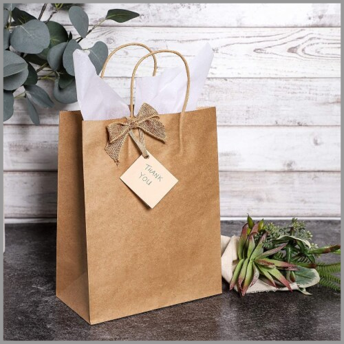 Natural Kraft Gift Bag with Tissue Paper and Gift Tag