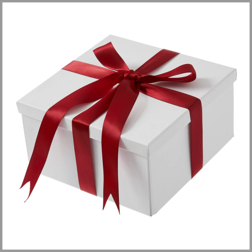 White Gift Box with Ribbon