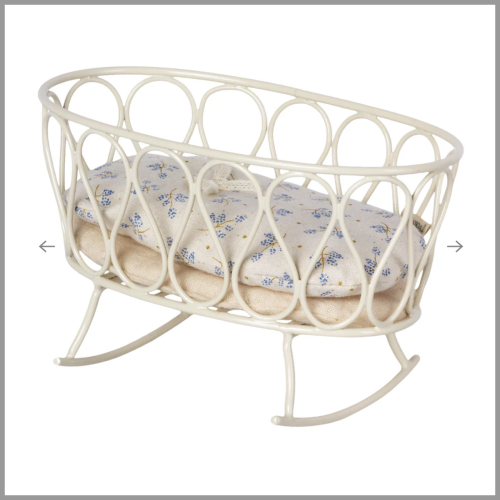 Maileg Cradle with Sleeping Bag Blue