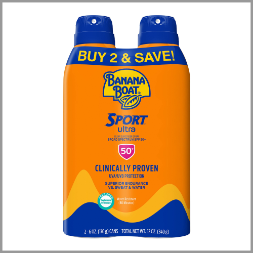 Banana Boat Sunscreen Lotion Sport Ultra 50SPF 6oz 2pk