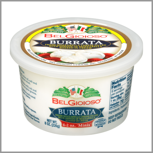 Bel Gioioso Burrata Fresh Mozzarella Cheese Minis 4-2oz