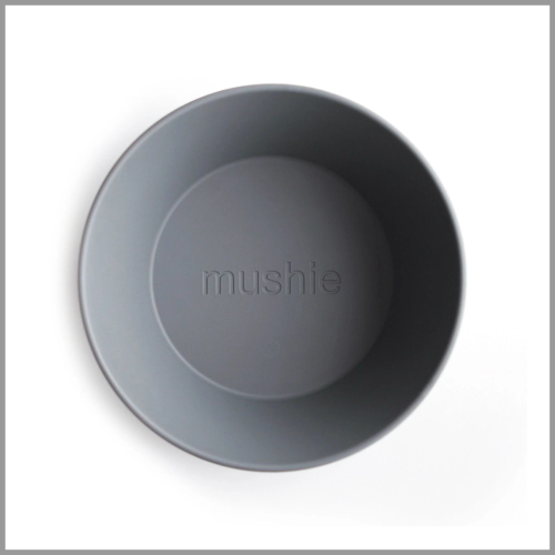 Mushie Dinner Bowl Round Smoke 1ea