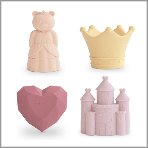 Mushie Mold Free Bath Play Set Princess 4pk