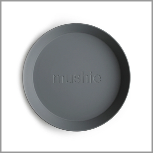 Mushie Dinner Plate Round Smoke 1ea