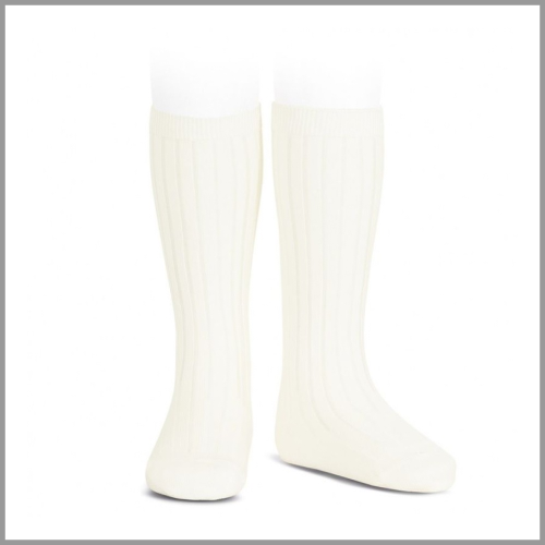 Condor Socks Basic Rib Knee Beige Size 0