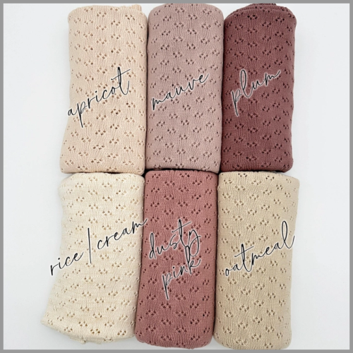 Olive and Cradle Knit Blanket Grace Mauve