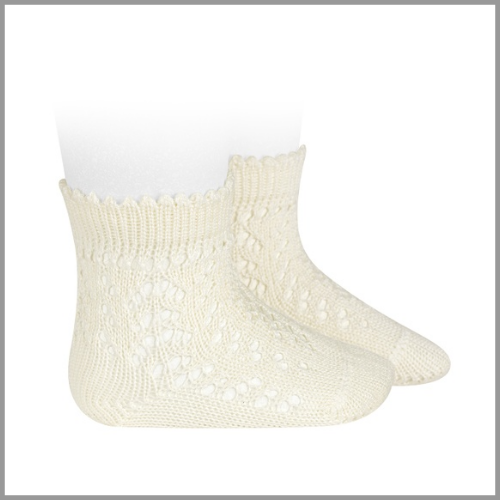 Condor Socks Perle Crochet Beige Size 0