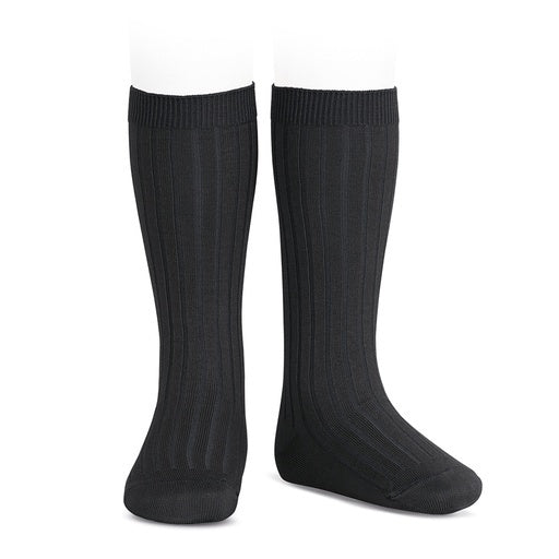 Condor Knee Socks Basic Rib Black Size 0
