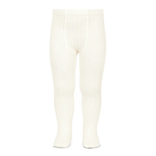 Condor Tights Basic Rib Cream Size 4