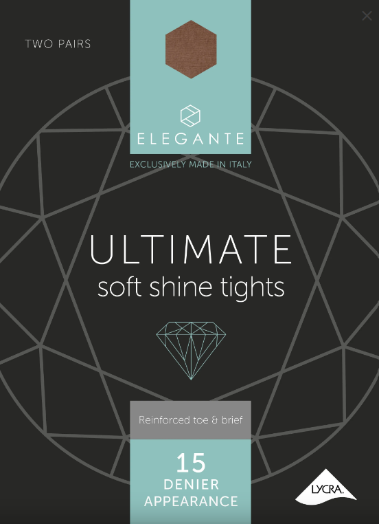 Elegante Tights Ultimate Soft Shine 15 Denier Large Illusion 2pk