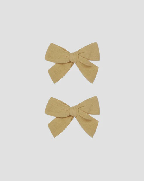 Rylee and Cru Bow with Clip Lemon 2pk