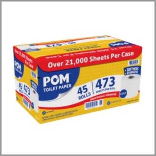 Pom Toilet Paper 2ply 473sheets/roll 45rolls