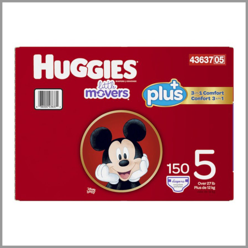 Huggies Diapers Little Movers Size 5 150ct