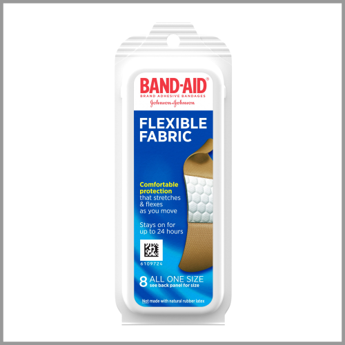 BAND-AID Bandages Flexible Fabric Adhesive All One Size 8ct