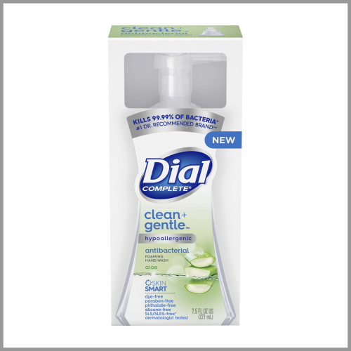 Dial Hand Soap Complete Foaming Antibacterial Aloe 7.5oz