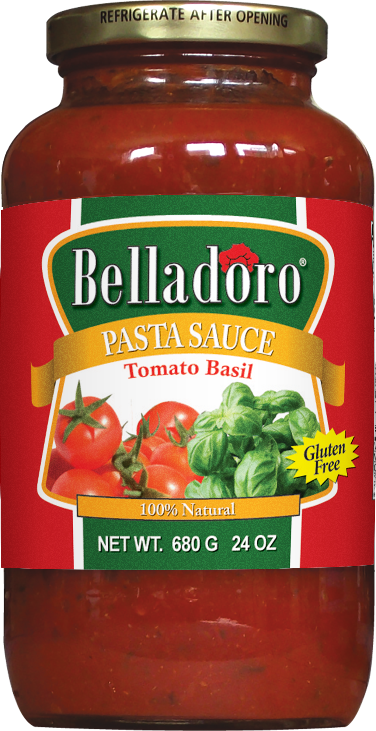 Belladoro Pasta Sauce Tomato Basil All Natural  Gluten Free 24oz