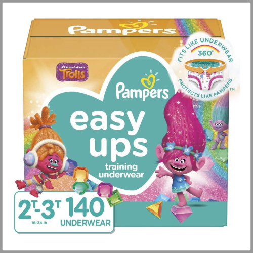 Pampers Girls Easy Ups Training Underwear 2T-3T 140ct