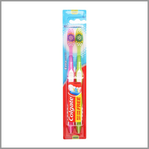 Colgate Toothbrush Extra Clean Medium Bristle 2pk