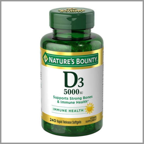 Natures Bounty Vitamin D3 125mcg 5000iu 240ct
