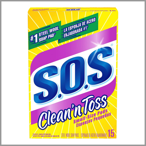SOS Clean n Toss Steel Wool Soap Pads 15ct