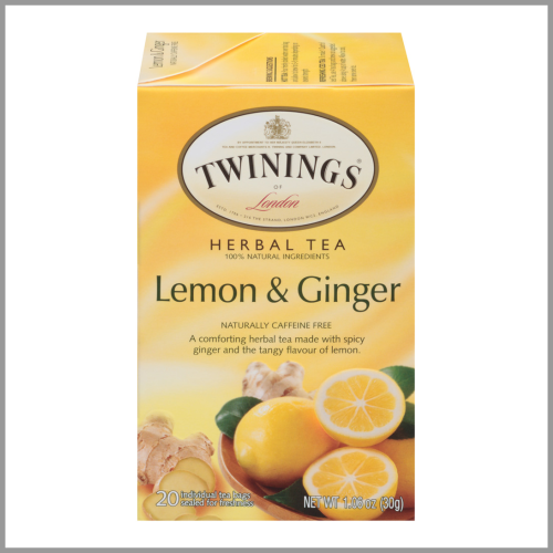 Twinings Tea Herbal Lemon Ginger 1.06oz 20ct