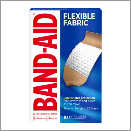 BAND-AID Bandages Flexible Fabric Adhesive Extra Large 10ct